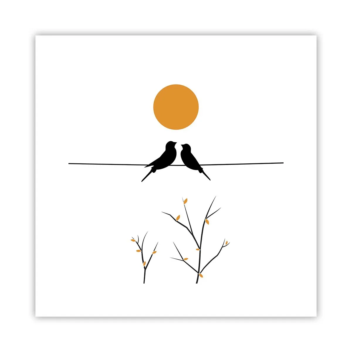 Plakat - Słowiczy wieczór - 30x30 cm