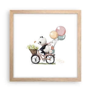 Plakat w ramie jasny dąb - Szczęśliwy dzień - 30x30 cm