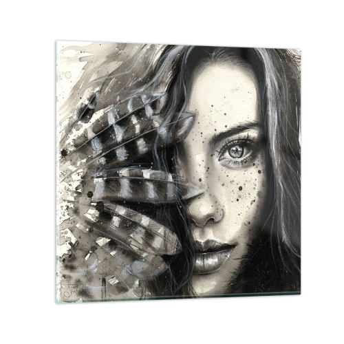 Obraz na szkle - Dzika piękność - 30x30 cm