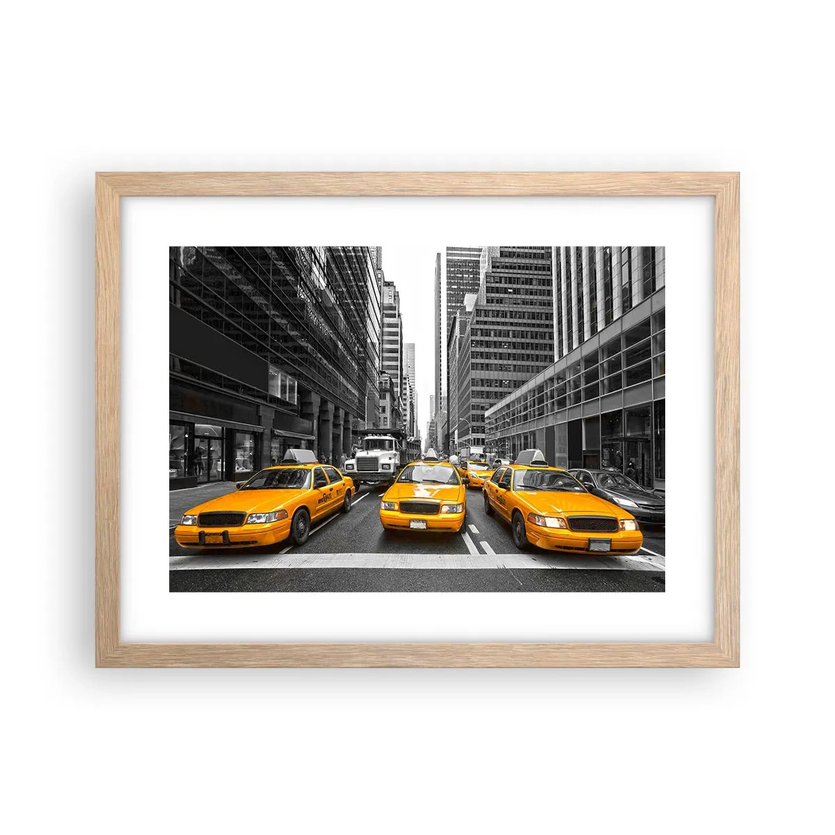 Plakat w ramie jasny dąb - To my ubarwiamy miasto - 40x30 cm