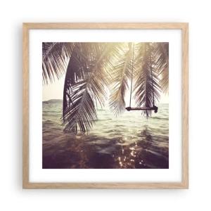 Plakat w ramie jasny dąb - Można bujać w obłokach do woli - 40x40 cm