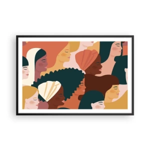 Plakat w czarnej ramie - Tylko kobiecość - 91x61 cm