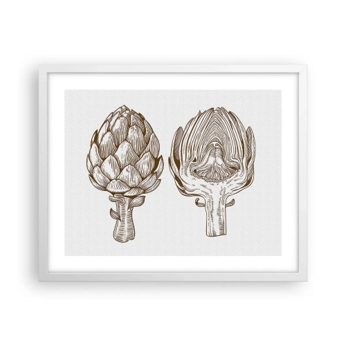 Plakat w białej ramie - Lekcja anatomii - 50x40 cm