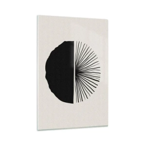 Obraz na szkle - Minimalistyczny czarny motyw na jasnym tle - 80x120cm - Wachlarz możliwości - Nowoczesna dekoracja ścienna do salonu i sypialni ARTTOR
