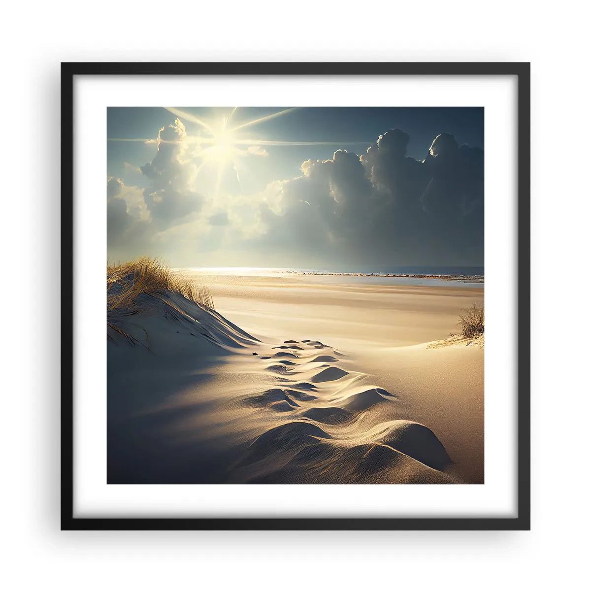 Plakat w czarnej ramie - Kojący pejzaż - 50x50 cm