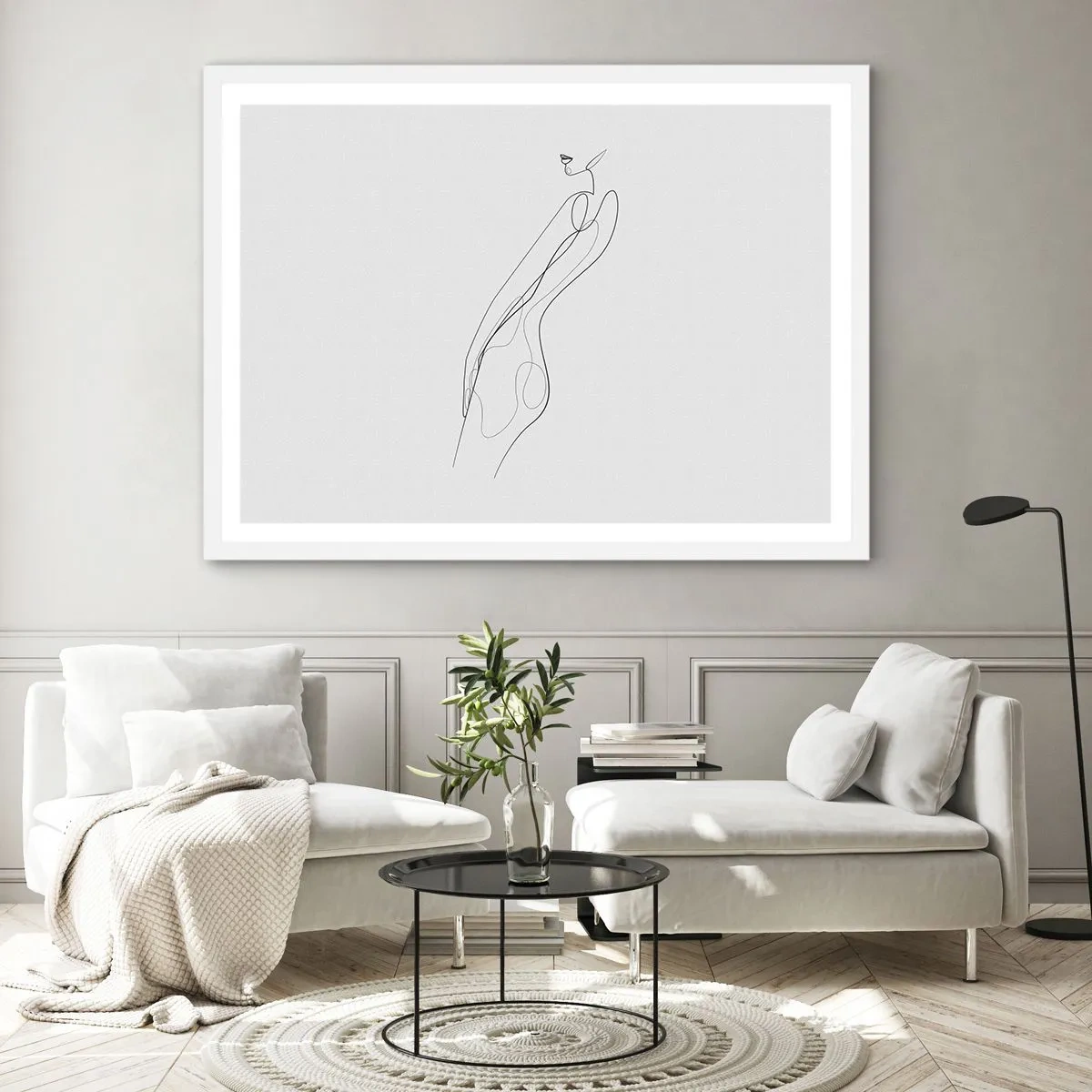 Plakat w białej ramie - Zaledwie obietnica - 50x40 cm