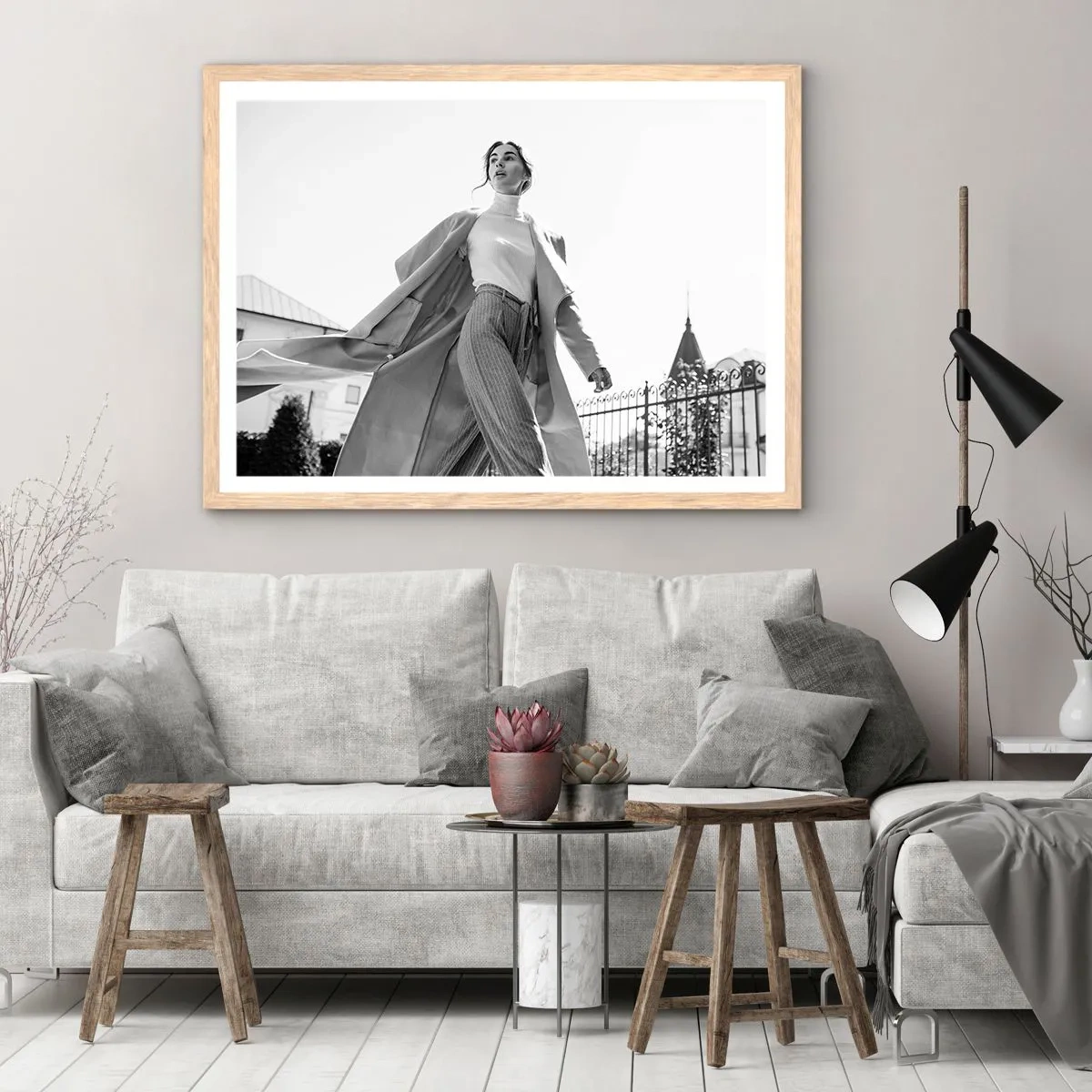 Plakat w ramie jasny dąb - Idziesz ze mną? - 91x61 cm