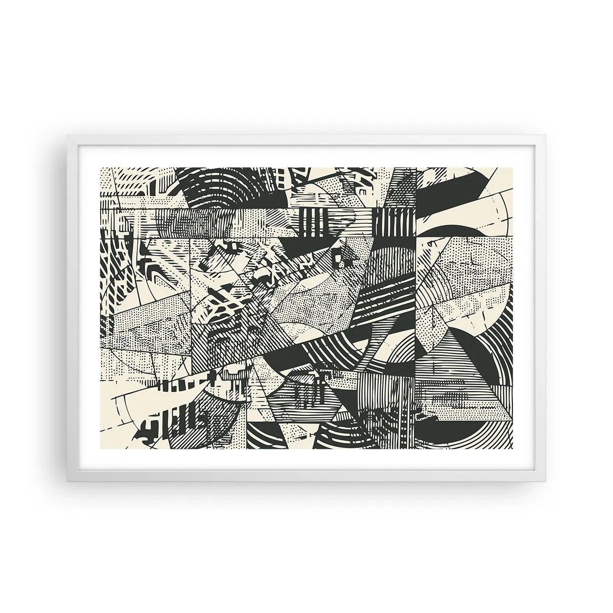 Plakat w białej ramie - Dynamika współczesności - 70x50 cm