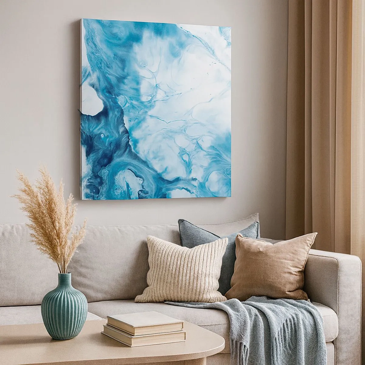 Obraz na płótnie - Koncert błękitu - 30x30 cm