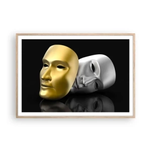 Plakat w ramie jasny dąb - Życie to jest teatr - 100x70 cm