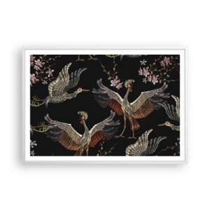 Plakat w białej ramie - Baśniowy ptak - 100x70 cm