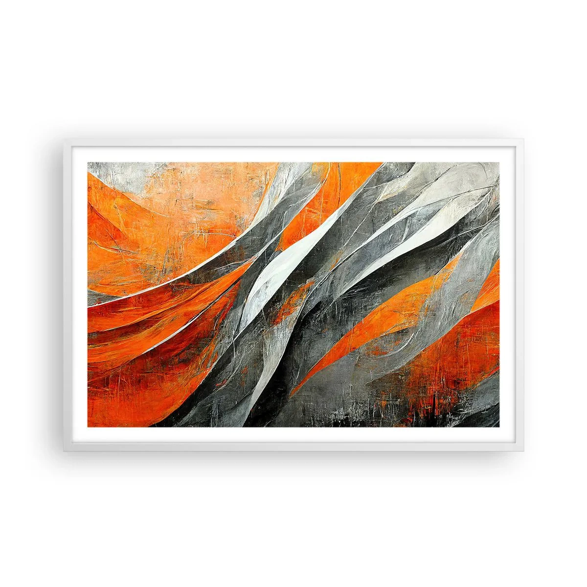 Plakat w białej ramie - Żar i chłód - 91x61 cm