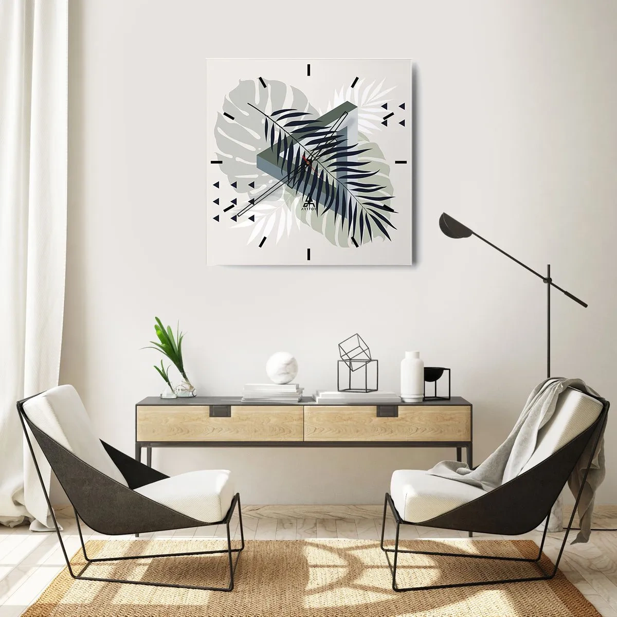 Zegar ścienny - Natura i geometria – dwa porządki? - 40x40 cm