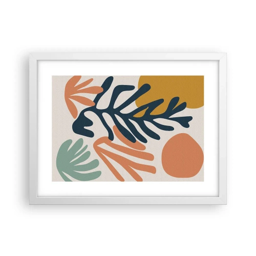 Plakat w białej ramie - Koralowe morza - 40x30 cm