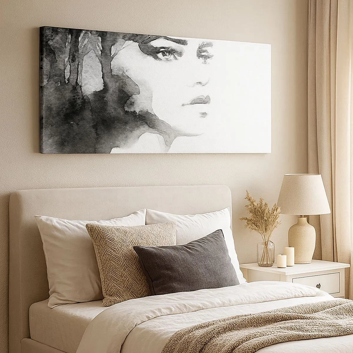 Obraz na płótnie - Stworzona z tajemnicy i mgły - 100x40 cm