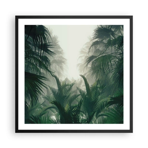 Plakat w czarnej ramie - Tropikalna tajemnica - 60x60 cm