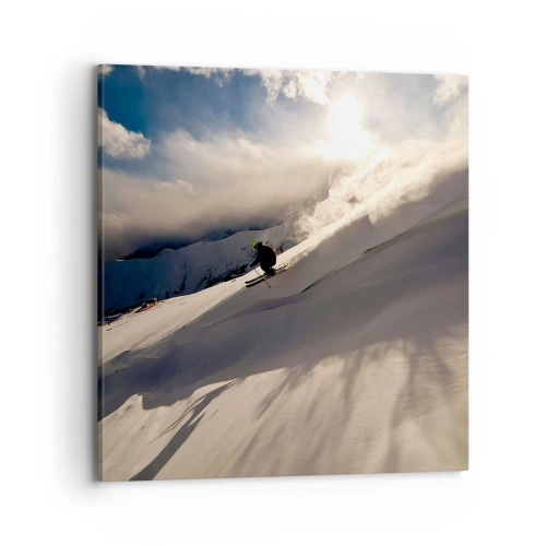 Obraz na płótnie - Podjęte wyzwanie gór - 70x70 cm