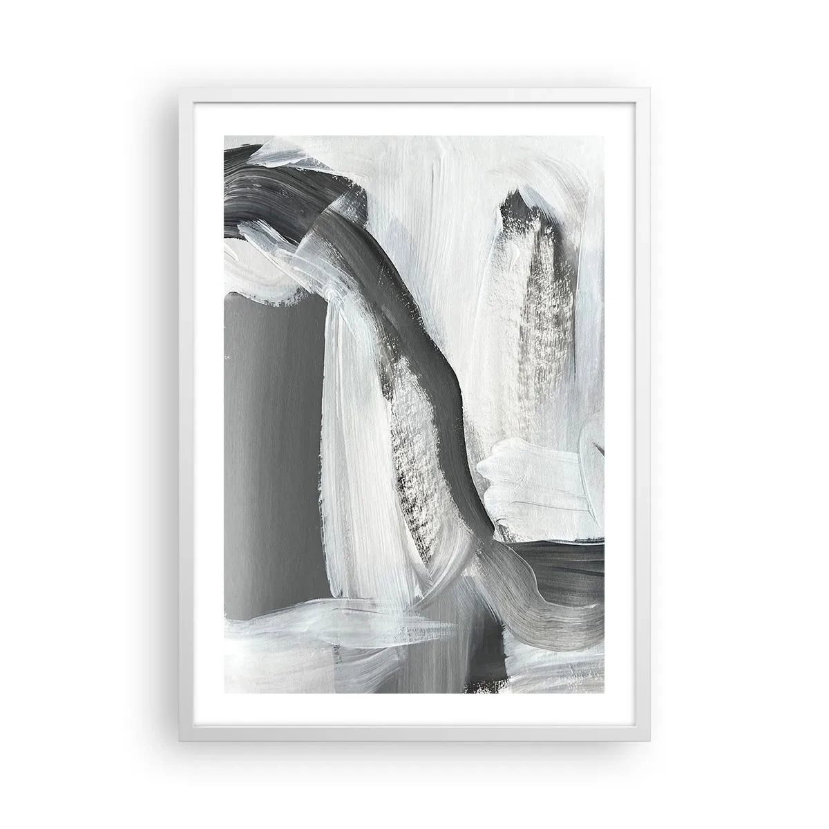 Plakat w białej ramie - Zdecydowanym ruchem - 50x70 cm