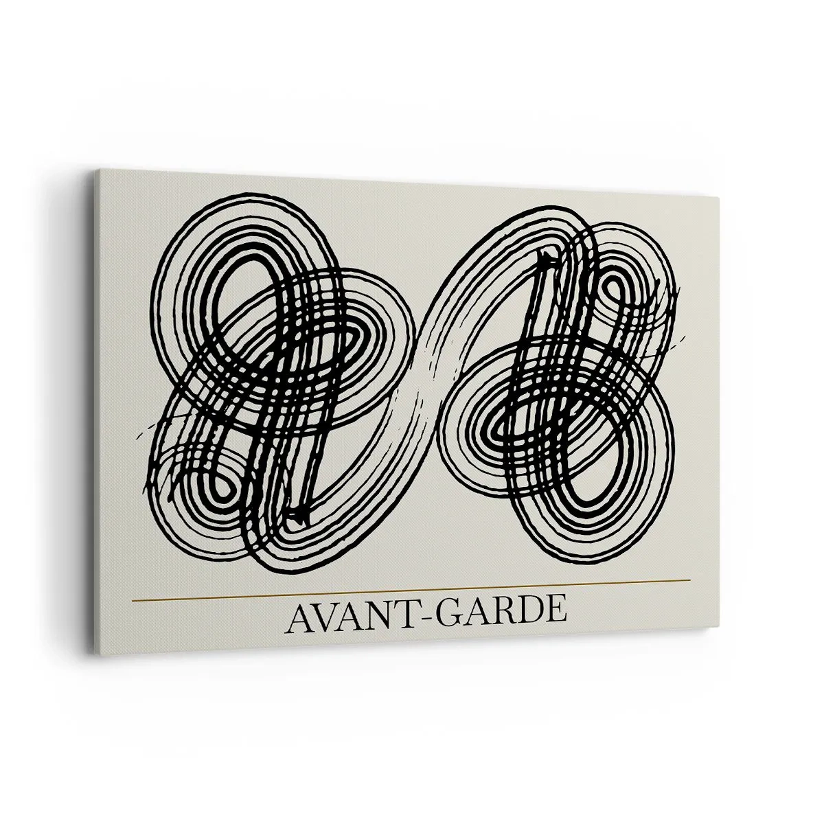 Obraz na płótnie - Abstrakcyjne, czarne linie na jasnym tle w stylu awangardowym - 100x70cm - Wyszło spontanicznie - Nowoczesna dekoracja ścienna do salonu, kuchni i sypialni ARTTOR