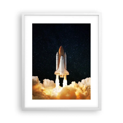 Plakat w białej ramie - Ad astra! - 40x50 cm