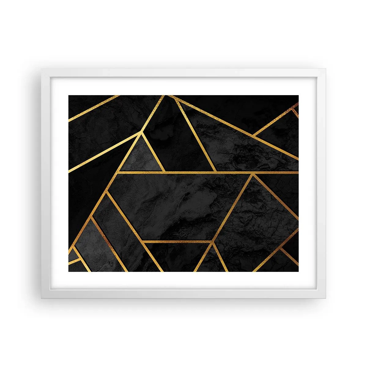 Plakat w białej ramie - Mrok i blask - 50x40 cm