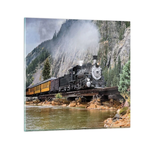 Obraz na szkle - A dokąd to? Dokąd? - 70x70 cm