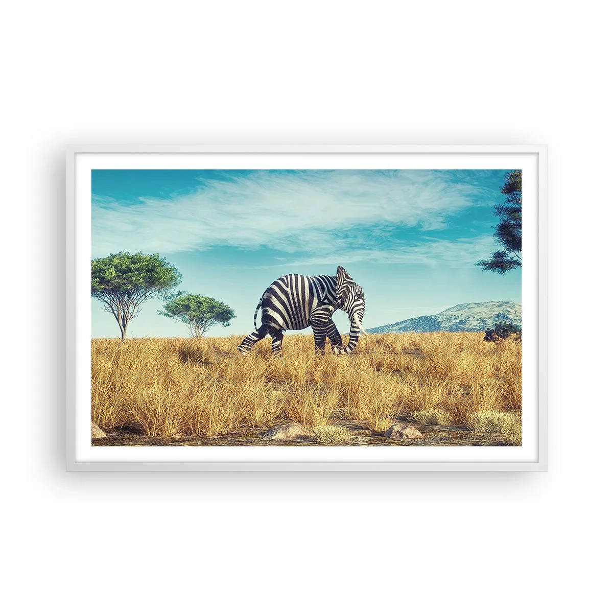 Plakat w białej ramie - Szarość już niemodna - 91x61 cm