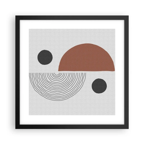 Plakat w czarnej ramie - Doskonałość koła - 40x40 cm