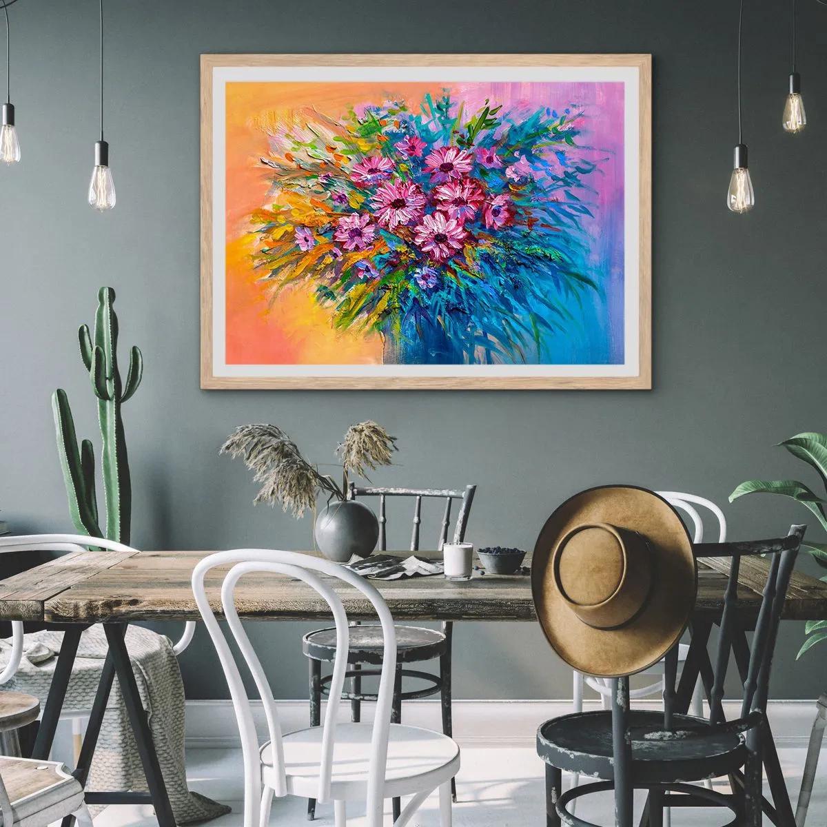 Plakat w ramie jasny dąb - Energia życia - 50x40 cm