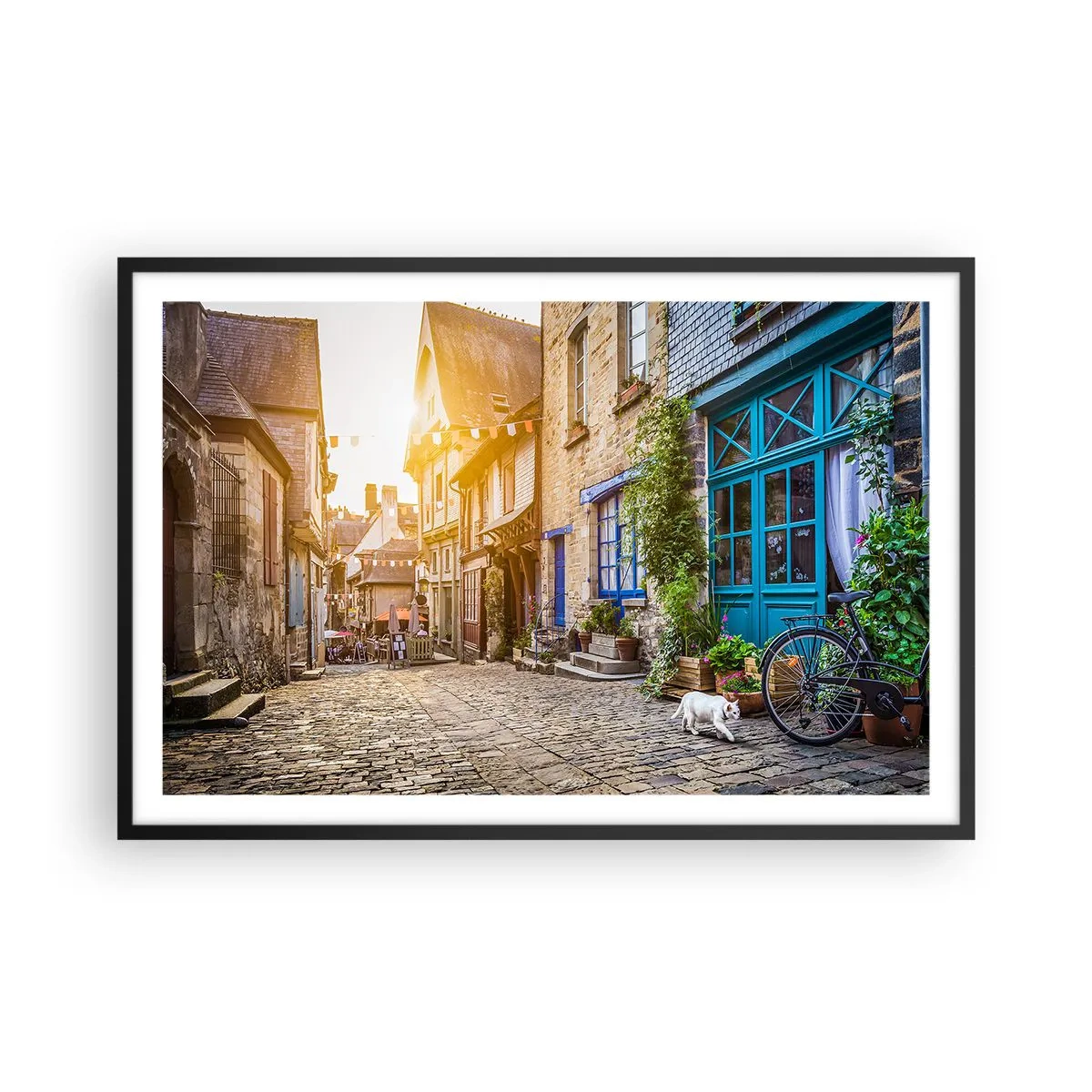 Plakat w czarnej ramie - Biały duch miasteczka - 91x61 cm