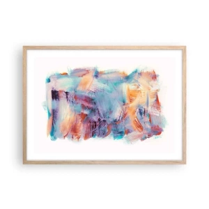 Plakat w ramie jasny dąb - Kolorowy bałagan - 70x50 cm