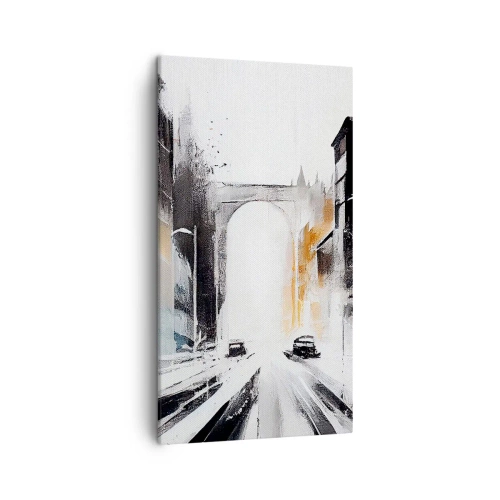 Obraz na płótnie - Studium miasta: architektura i ruch - 45x80 cm