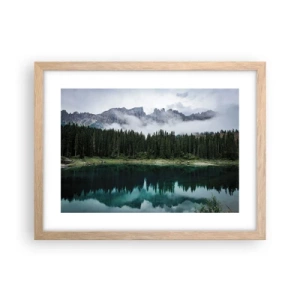 Plakat w ramie jasny dąb - Cicho, cicho, nie budźmy wody spiącej… - 40x30 cm