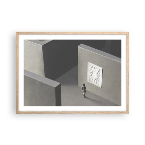 Plakat w ramie jasny dąb - Ale gdzie jestem? - 70x50 cm