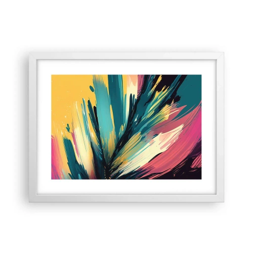 Plakat w białej ramie - Kompozycja – eksplozja radości - 40x30 cm