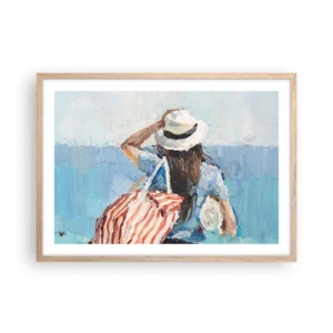 Plakat w ramie jasny dąb - Witaj na wakacjach - 70x50 cm