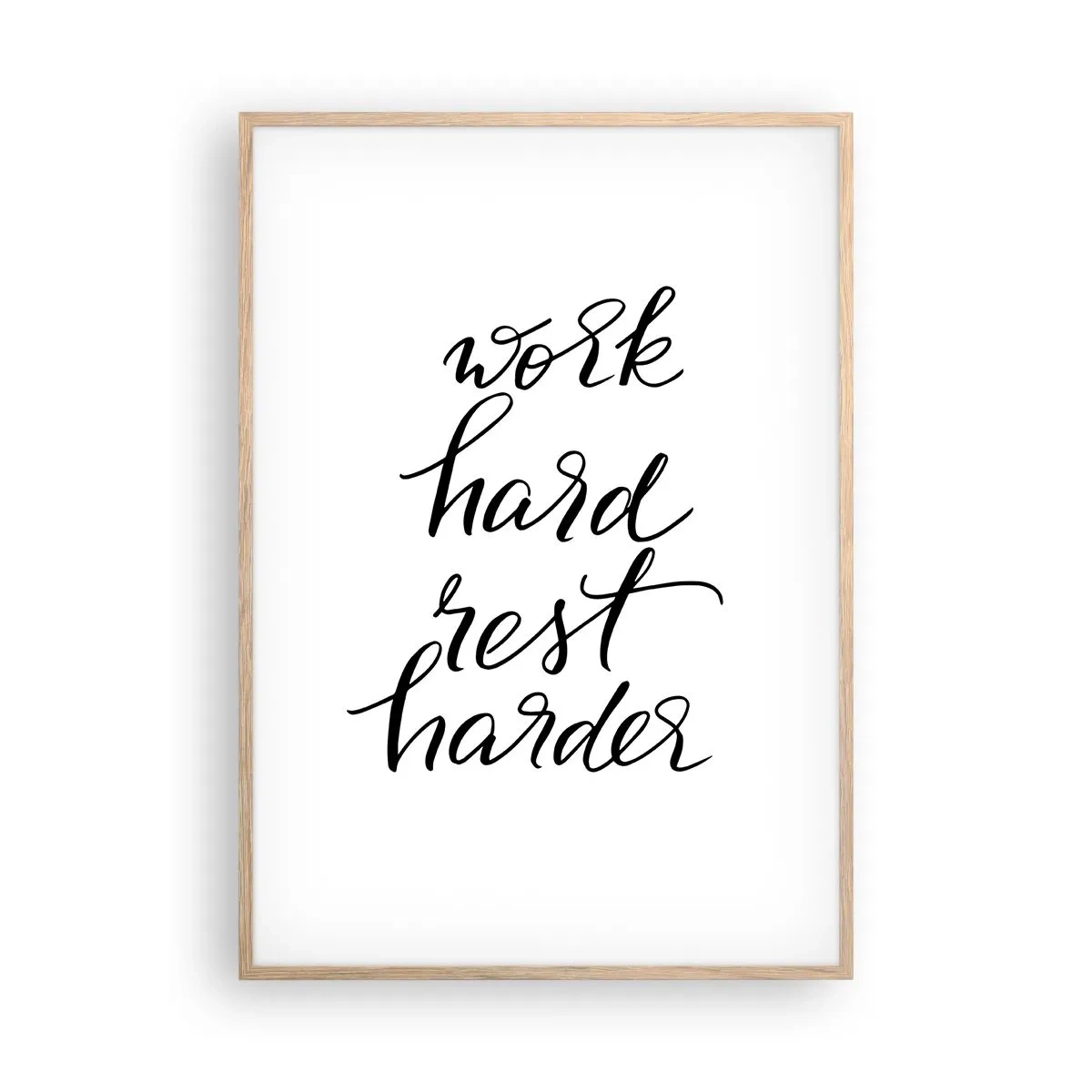 Plakat w ramie jasny dąb - Życiowa równowaga - 70x100 cm