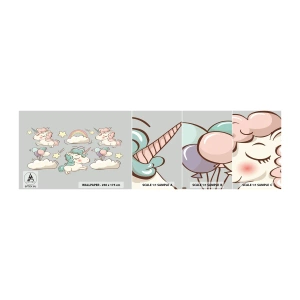 Fototapeta Próbka Samoprzylepna Deluxe Sticker - Na pewno istnieją… - Dla Dzieci, Jednorożec, Bajka - 100x30 cm