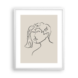 Plakat w białej ramie - I stała się jedność - 40x50 cm