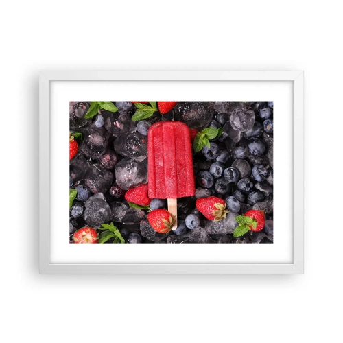 Plakat w białej ramie - Smak gorącego lata - 40x30 cm