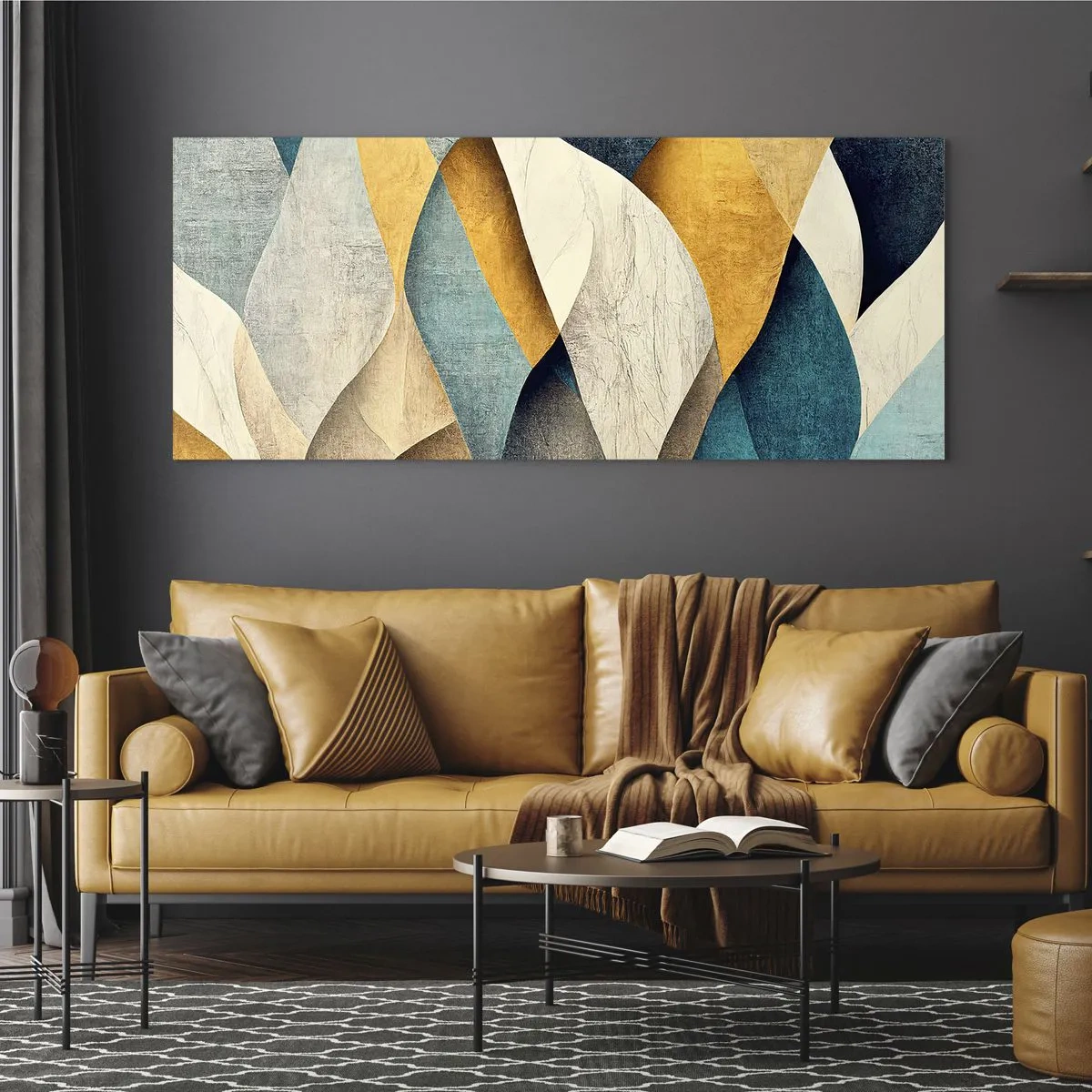 Obraz na szkle - Rytm i falowanie - 100x40 cm