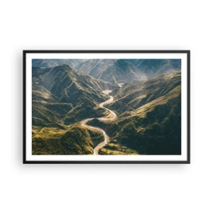 Plakat w czarnej ramie - Prosto z serca gór - 91x61 cm