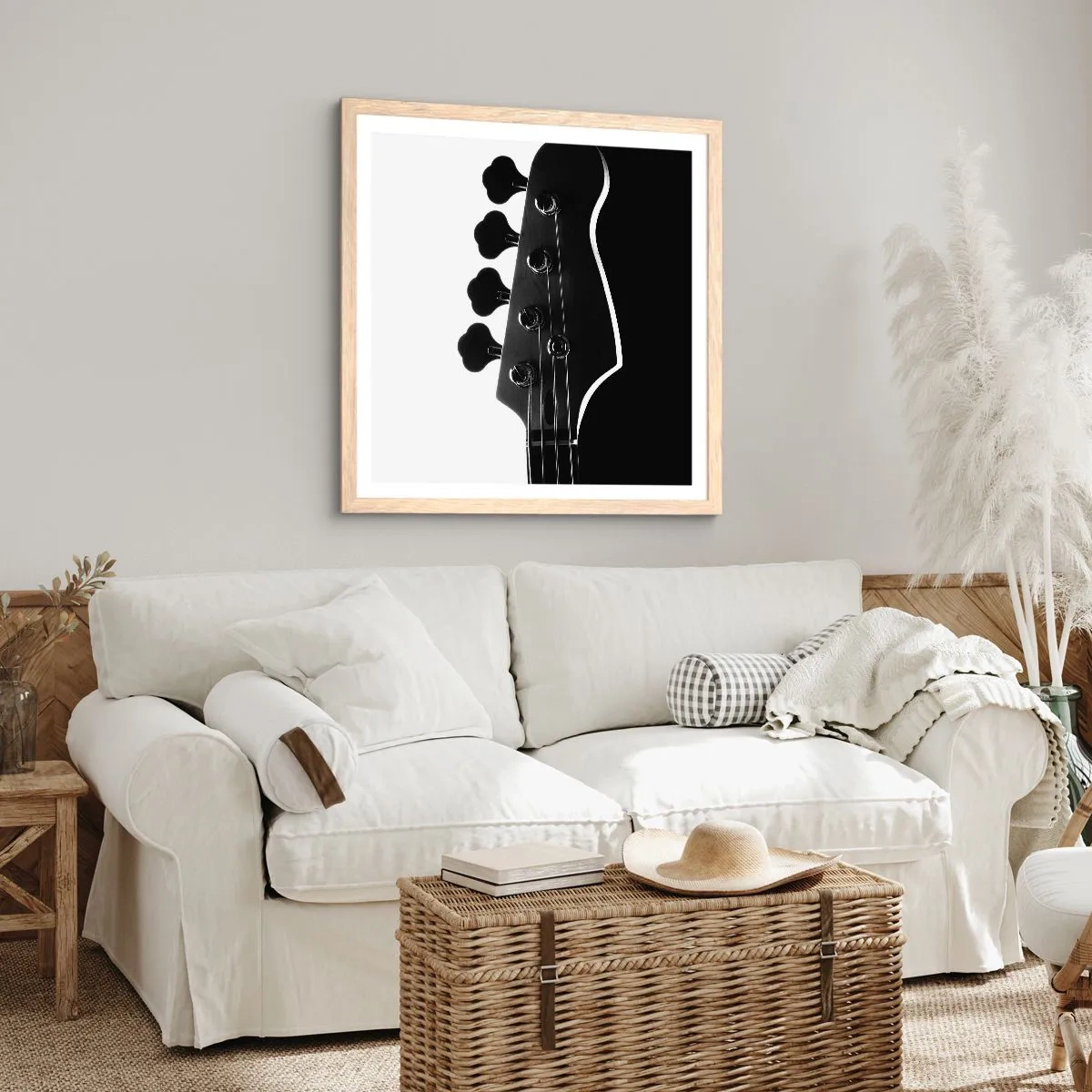 Plakat w ramie jasny dąb - Rockowa cisza - 30x30 cm