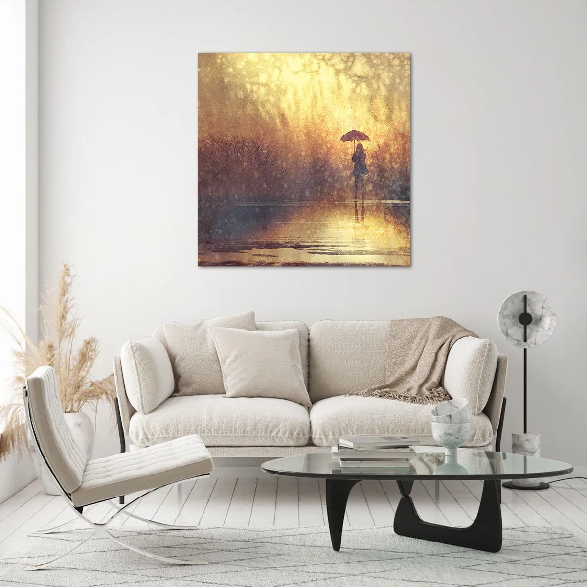 Obraz na szkle - Czuję, że ktoś na mnie patrzy - 30x30 cm
