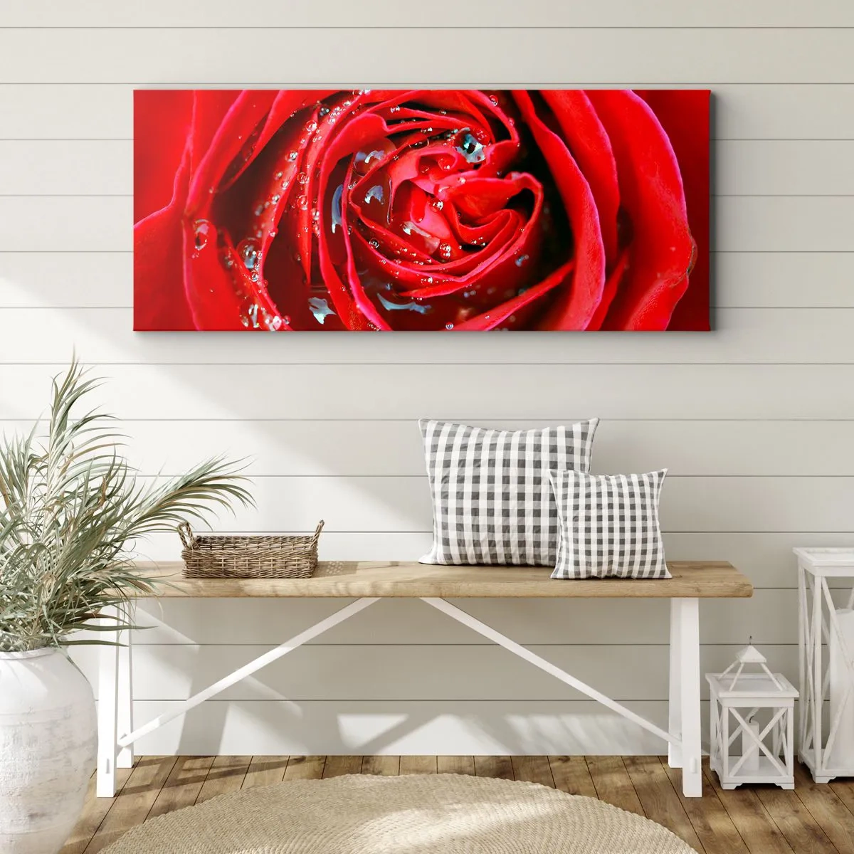 Obraz na płótnie - W kroplach rosy - 100x40 cm
