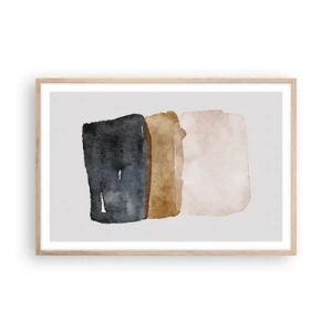 Plakat w ramie jasny dąb - Kompozycja barw ziemi - 91x61 cm