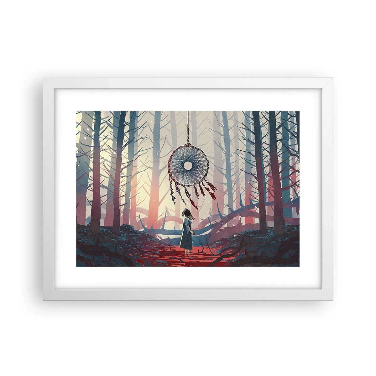 Plakat w białej ramie - Tajemny rytuał szczęścia - 40x30 cm