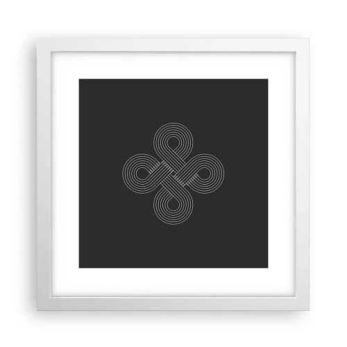 Plakat w białej ramie - W duchu celtyckim - 30x30 cm