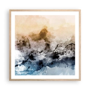 Plakat w ramie jasny dąb - Zatopione w tumanie mgły - 60x60 cm