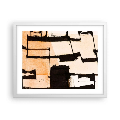 Plakat w białej ramie - Jednak porządek - 50x40 cm